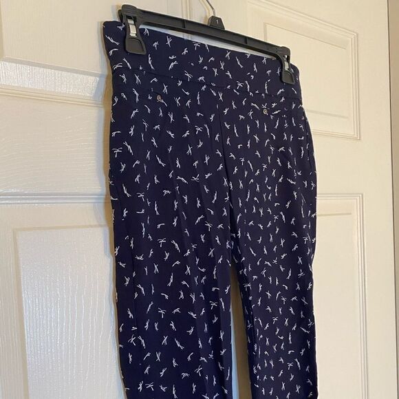 Maurice XS blue patterned skinny dress pan… - Picture 2 of 9